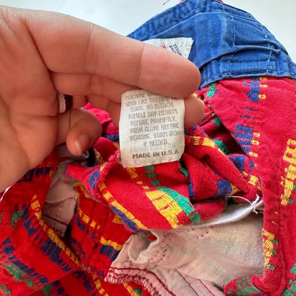 Vintage Oshkosh Red Train Print Overalls - 18 Months - Picture 8 of 10